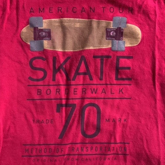 Pulla Bulla America. Tour skate long sleeve T-shirt red graphic 5T - Picture 2 of 5